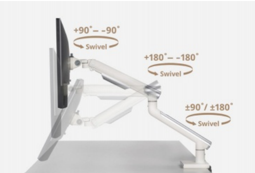 Eyes 12 Single Premium Slim Aluminium Spring-Assisted Monitor Arm