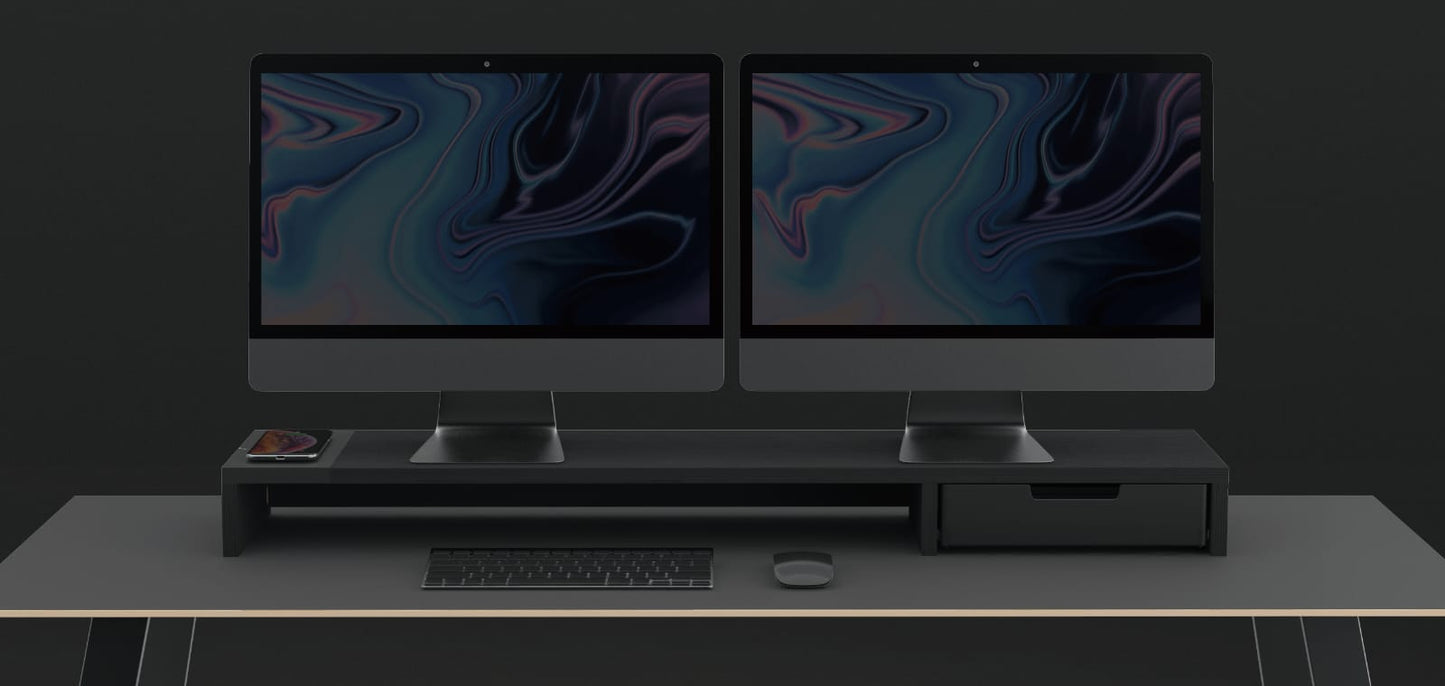 Eyes 9 Dual - All-in-one Wireless Charging & Hub Station. Dual Monitor Stand