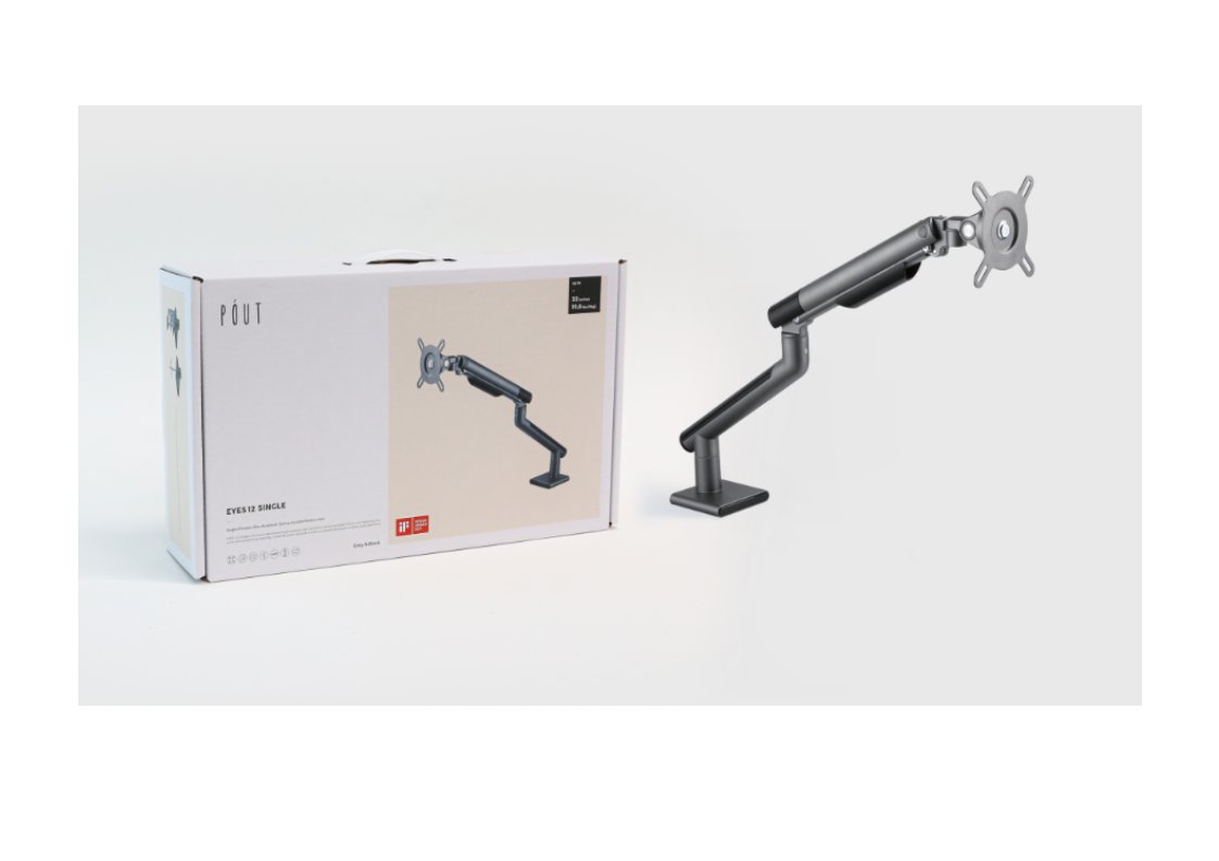 Eyes 12 Single Premium Slim Aluminium Spring-Assisted Monitor Arm